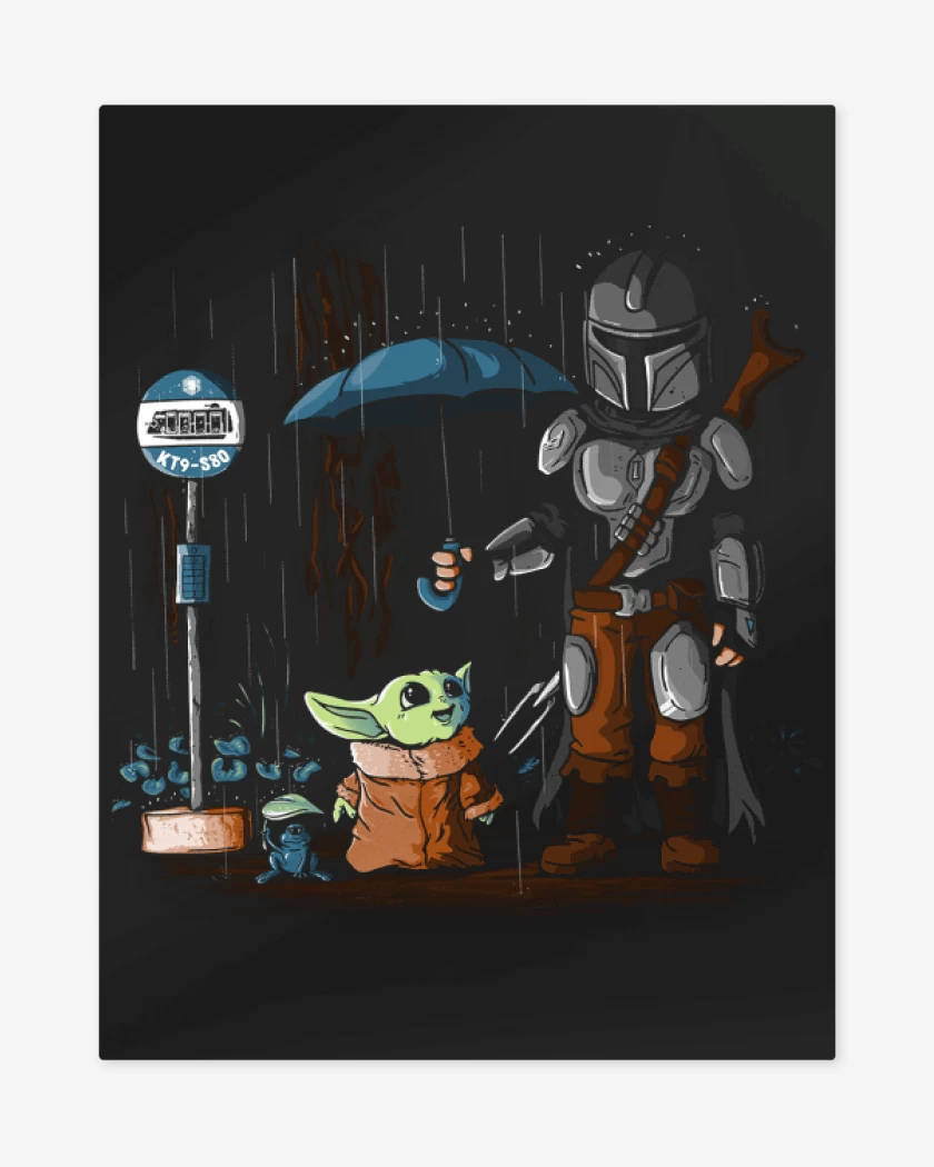 Print metalico Toto baby yoda