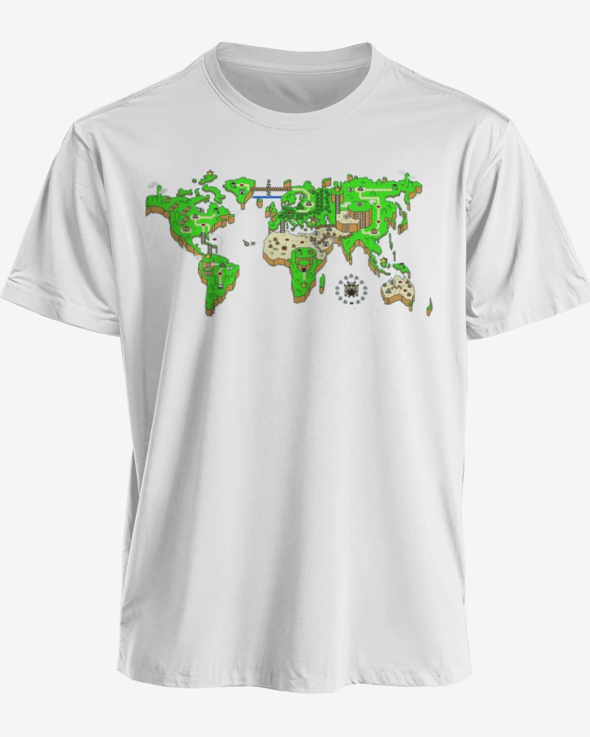 Polera premium Blanco de Mapa mundi