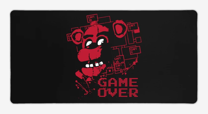 Mouse pad Gamer Negro de Five Nights at freddys