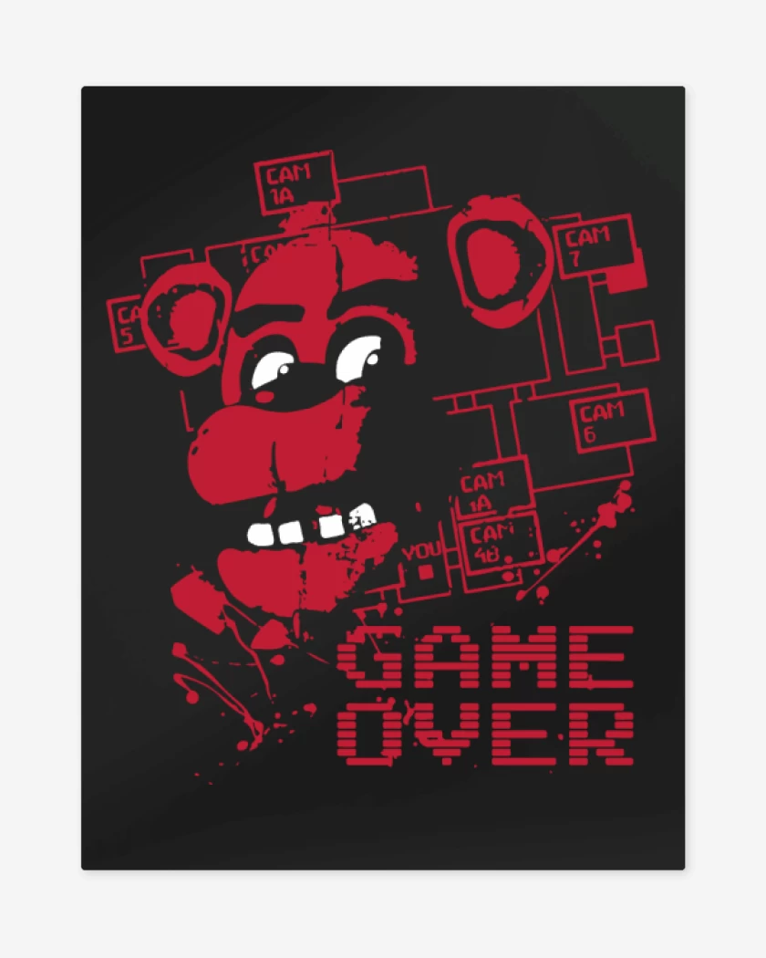 Print metalico Negro de Five Nights at freddys