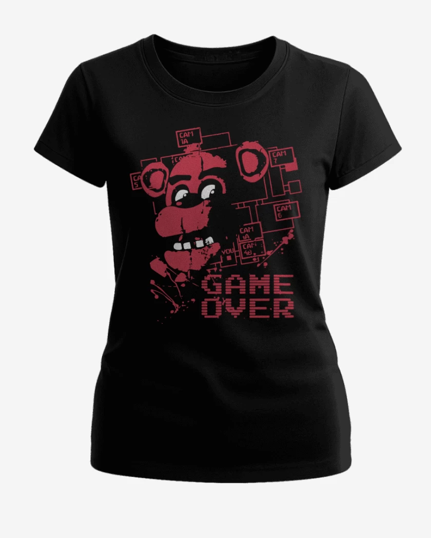 Polera de Mujer Negro de Five Nights at freddys