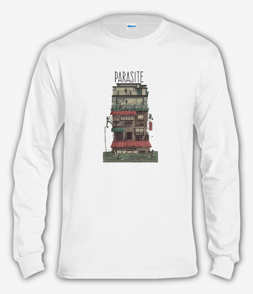 Polera manga larga Blanco de PARASITO