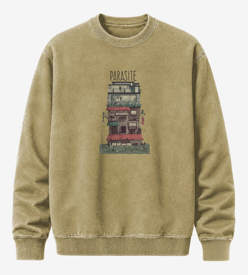 Poleron Polo Acid Wash Beige de PARASITO