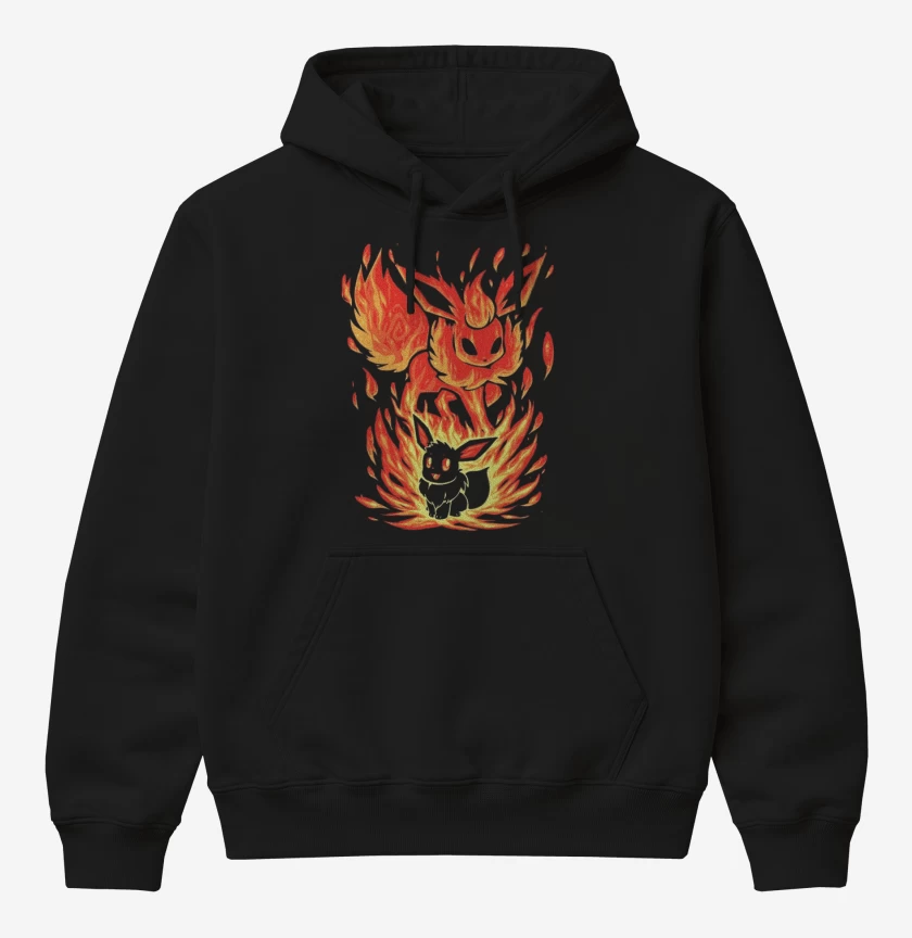 Poleron Canguro básico Negro de eeveelution 2