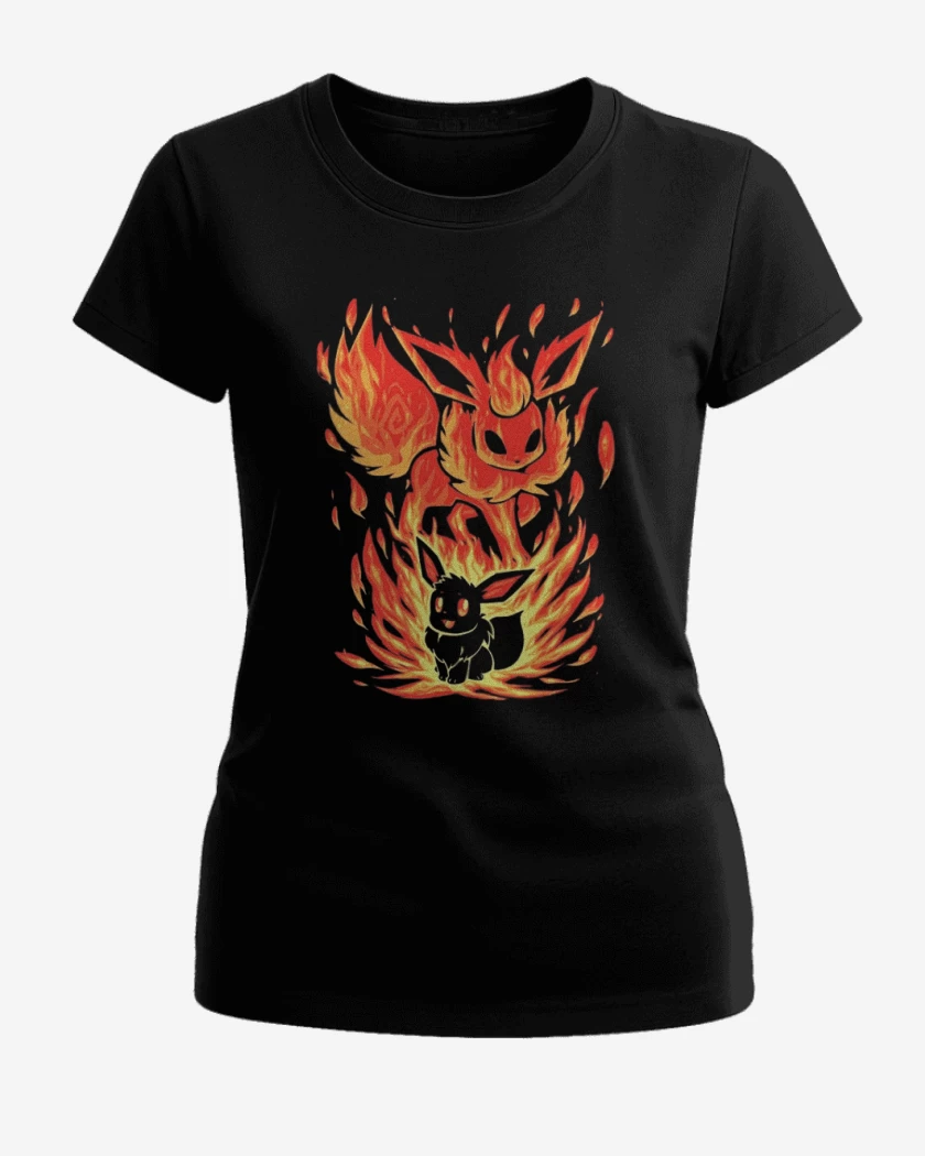 Polera de Mujer Negro de eeveelution 2