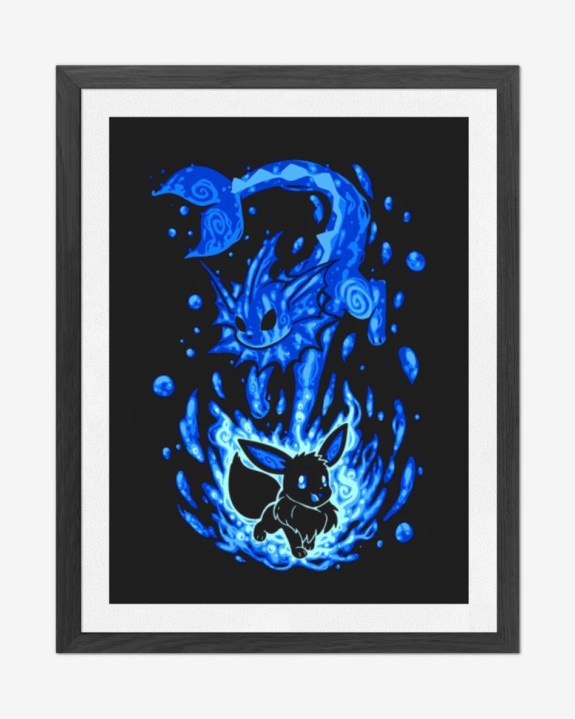 Cuadro decorativo Negro de eeveelution 3