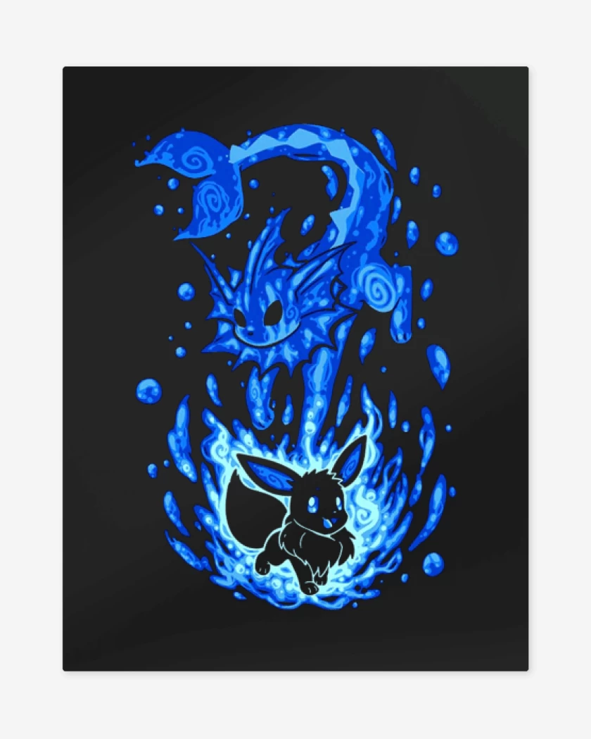 Print metalico Negro de eeveelution 3