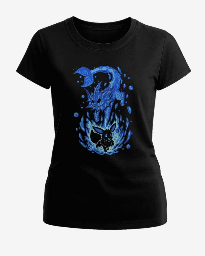 Polera de Mujer Negro de eeveelution 3
