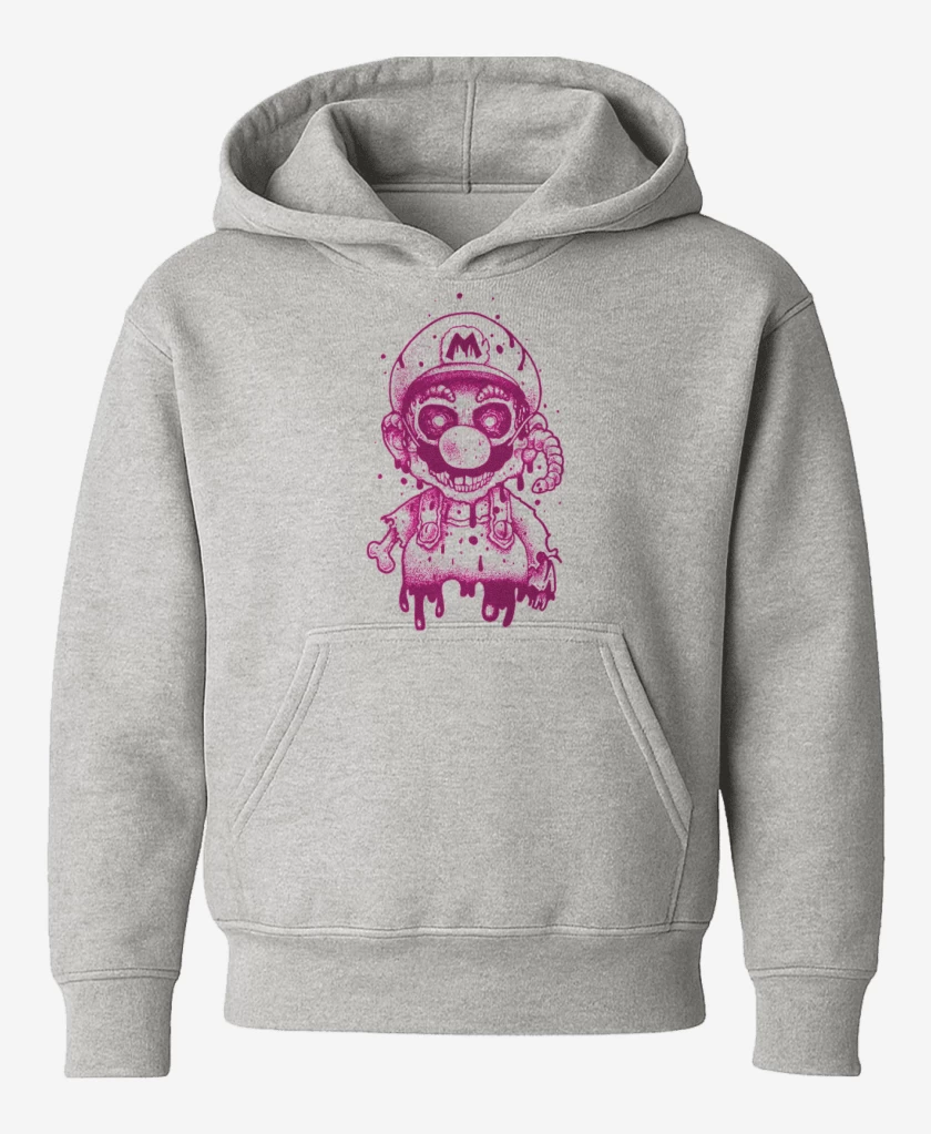 Poleron de niño Gris Melange de Super bigote  Zoombie