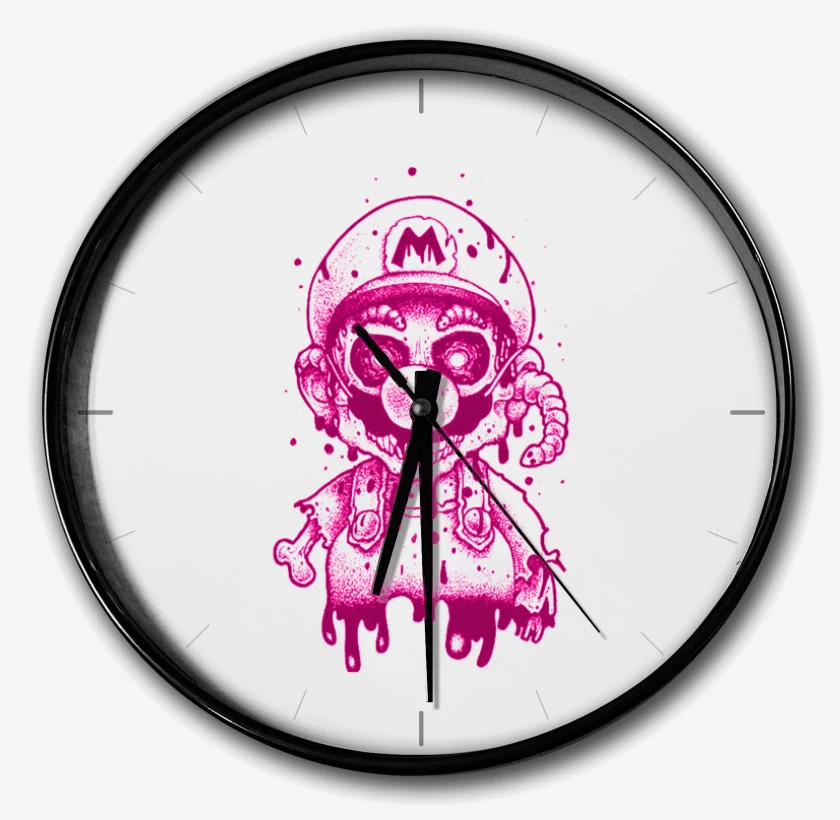 Reloj Blanco de Super bigote  Zoombie