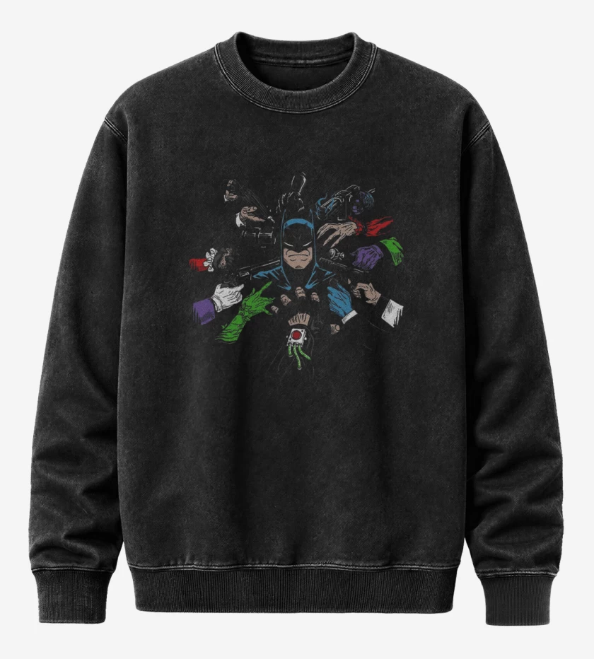 Poleron Polo Acid Wash Negro de Wickbat