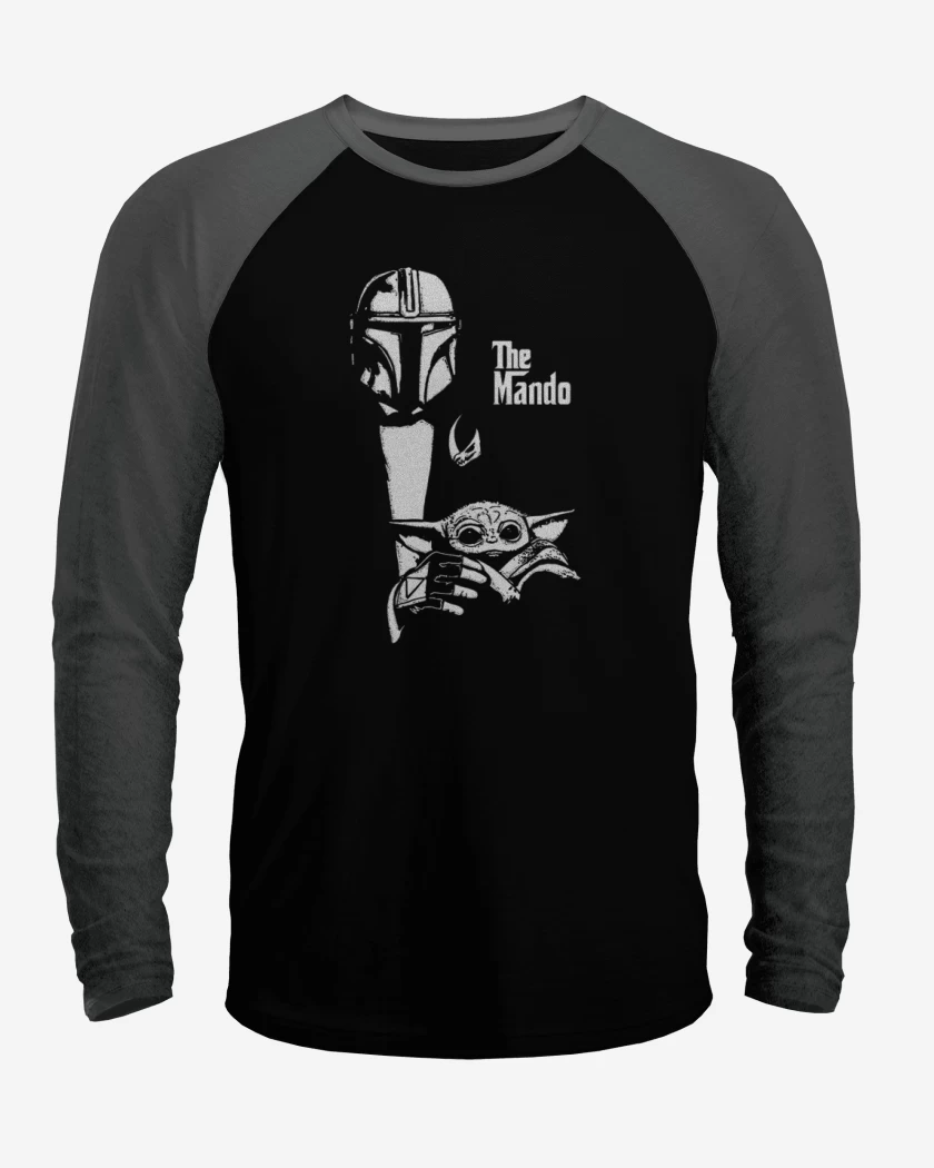 Polera Raglan Negro / Negro Heather de The mando