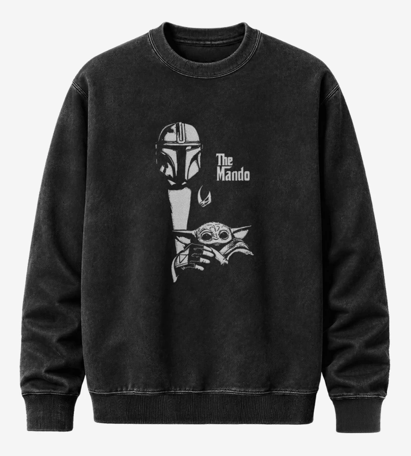 Poleron Polo Acid Wash Negro de The mando