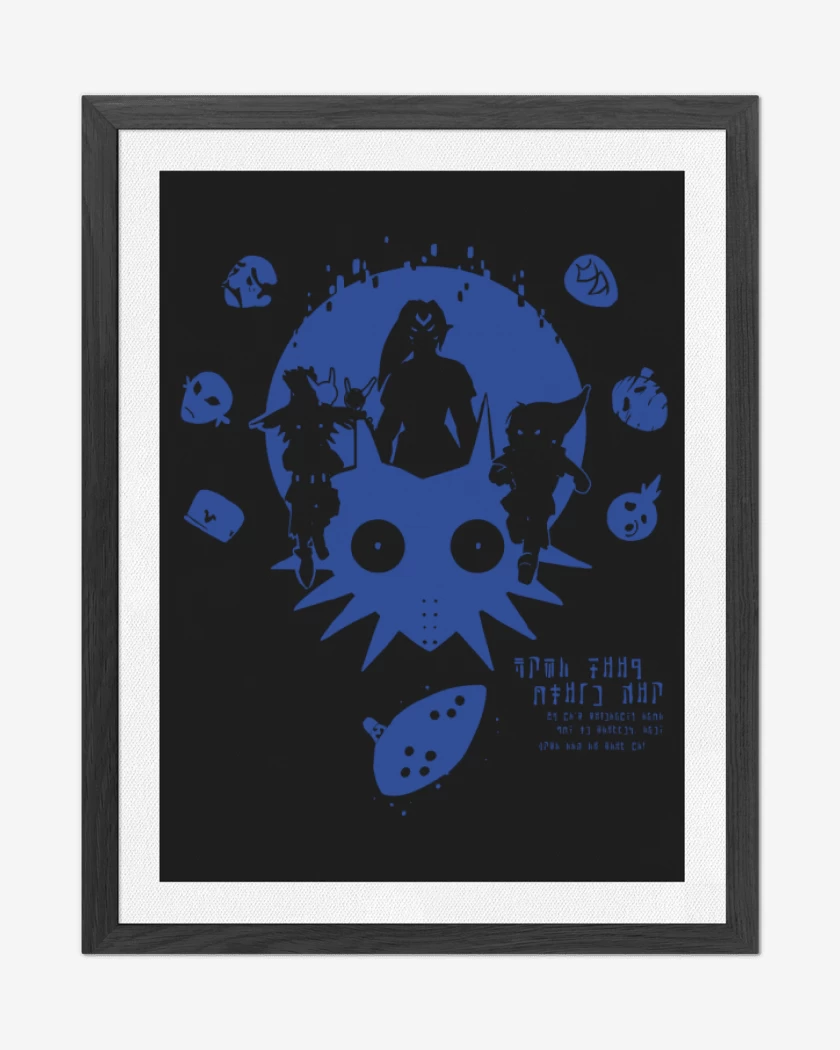 Cuadro decorativo Negro de Majoras Mask - Hylian