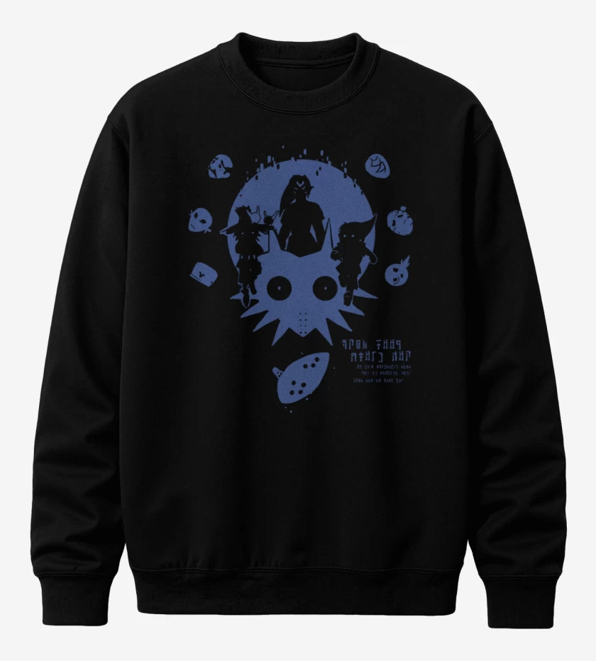 Poleron polo Negro de Majoras Mask - Hylian