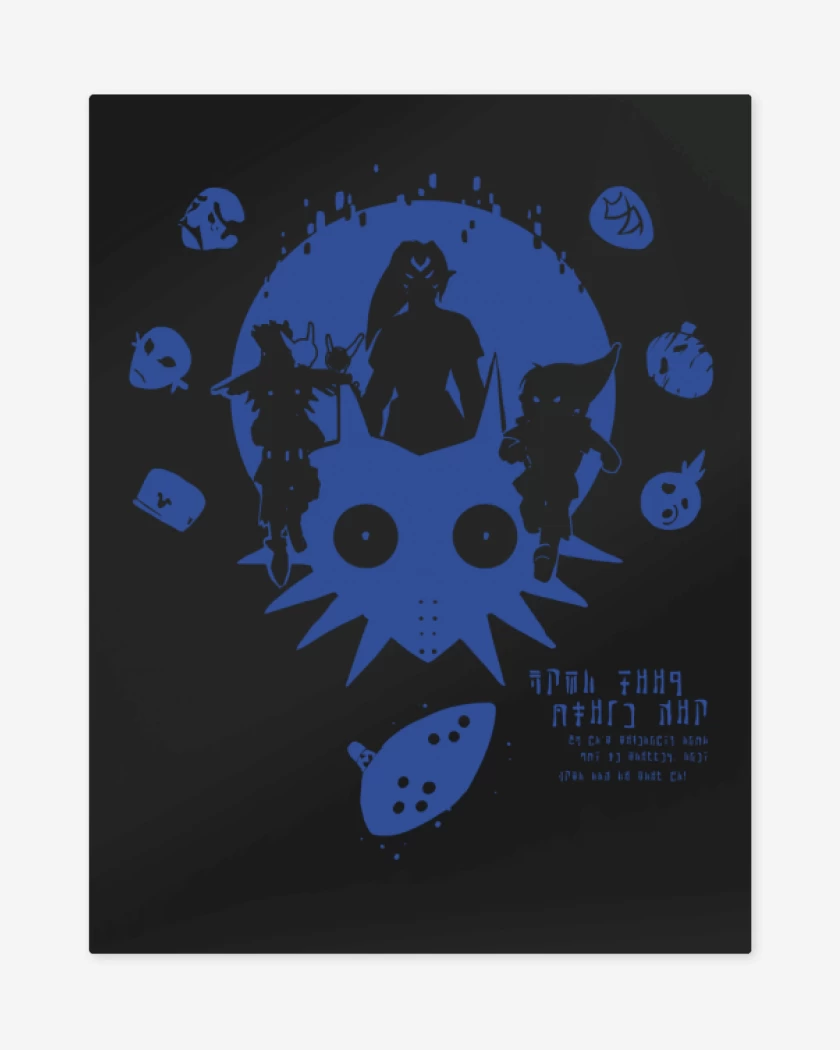 Print metalico Majoras Mask - Hylian