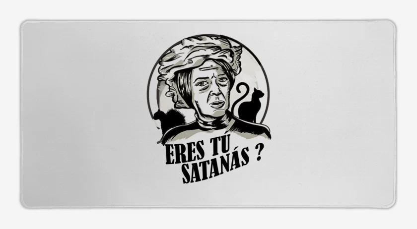 Mouse pad Gamer Blanco de ERES TU SATANAS 