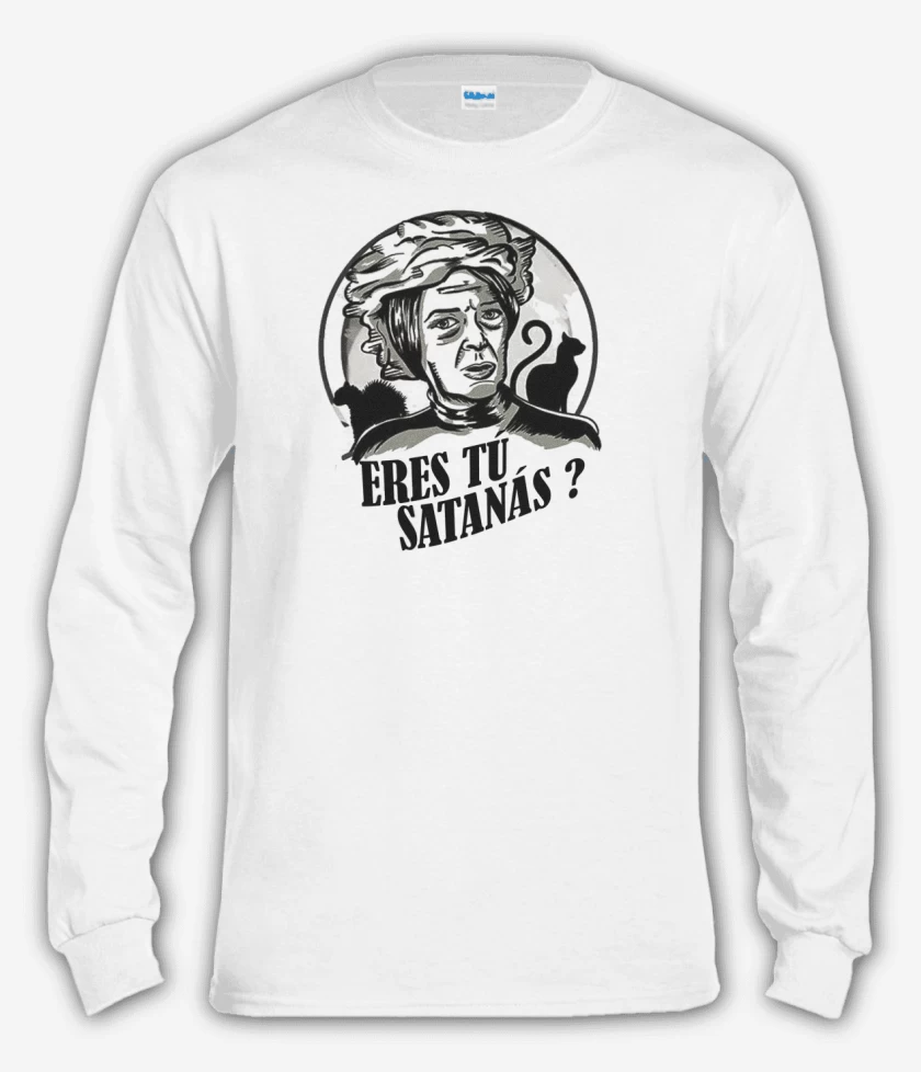 Polera manga larga Blanco de ERES TU SATANAS 