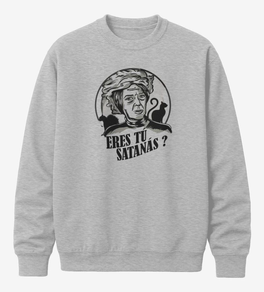 Poleron polo Gris Melange de ERES TU SATANAS 