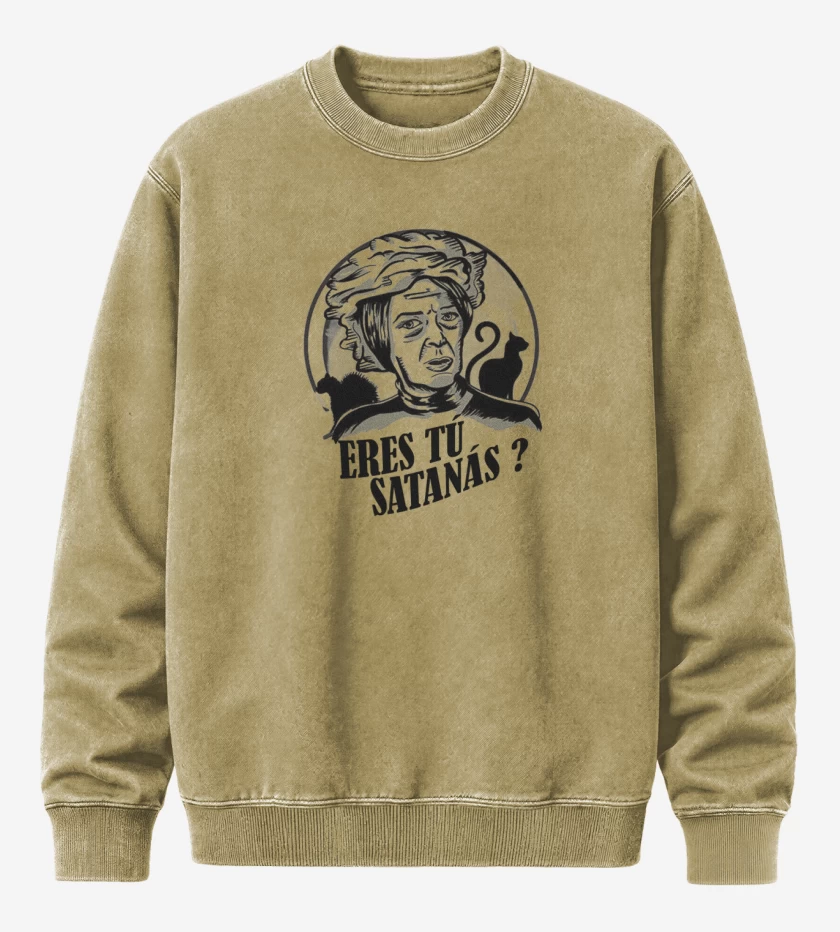 Poleron Polo Acid Wash Beige de ERES TU SATANAS 
