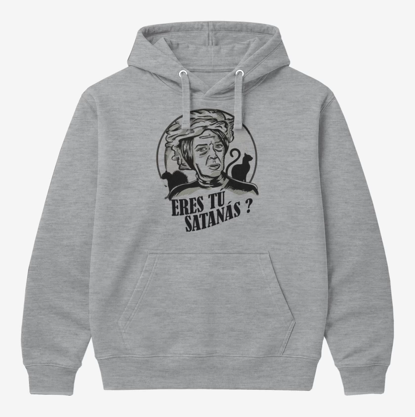 Polerón Canguro Gris Melange de ERES TU SATANAS 