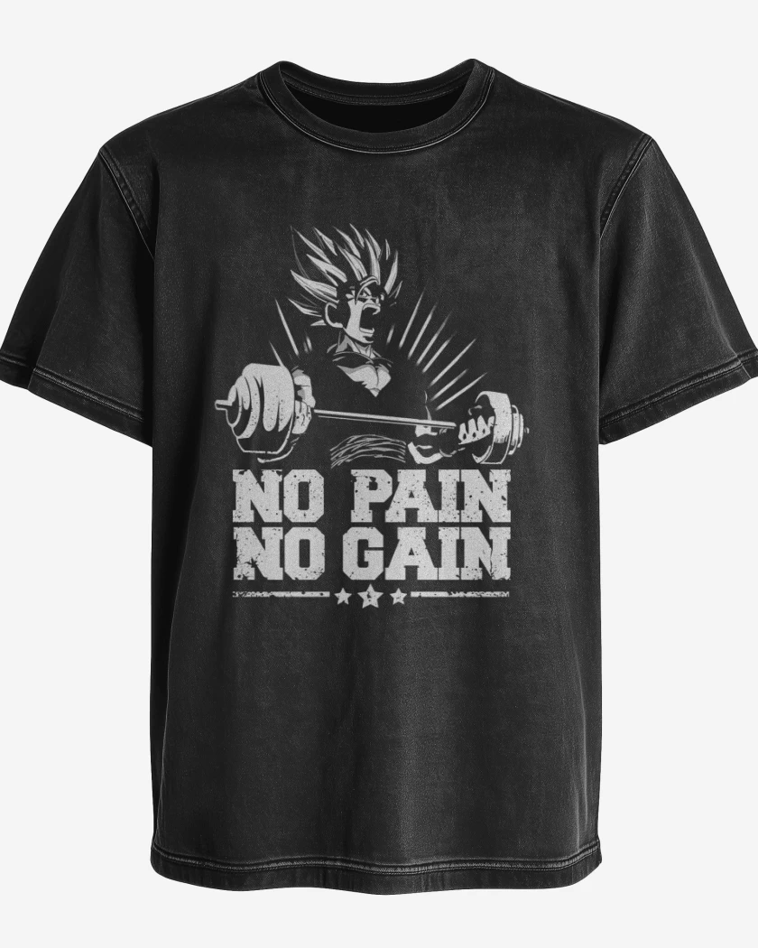 Polera desgastada Negro de No pain