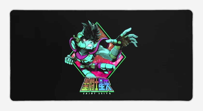 Mouse pad Gamer Negro de Seiya 2