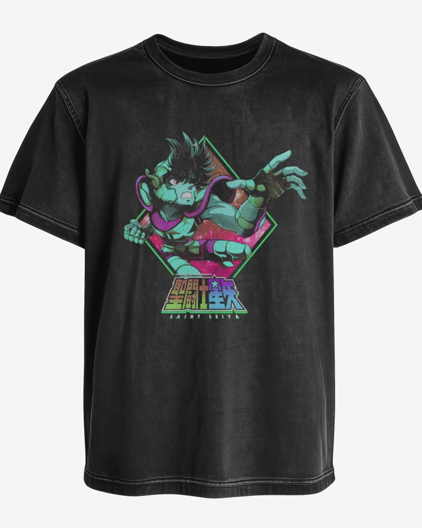 Polera desgastada Negro de Seiya 2