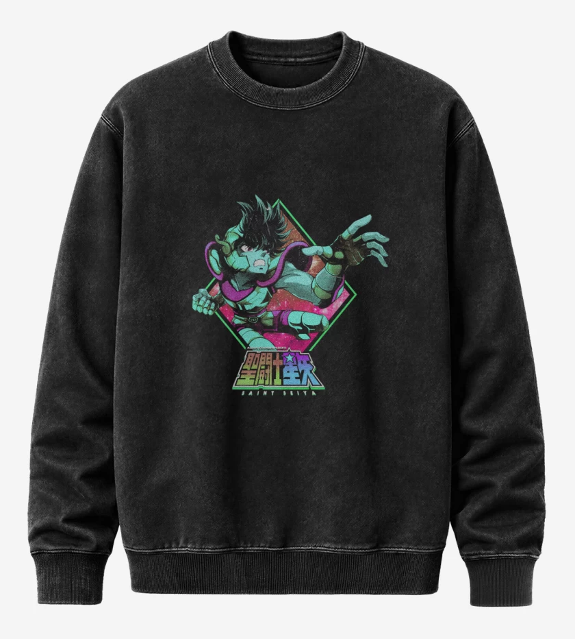 Poleron Polo Acid Wash Negro de Seiya 2