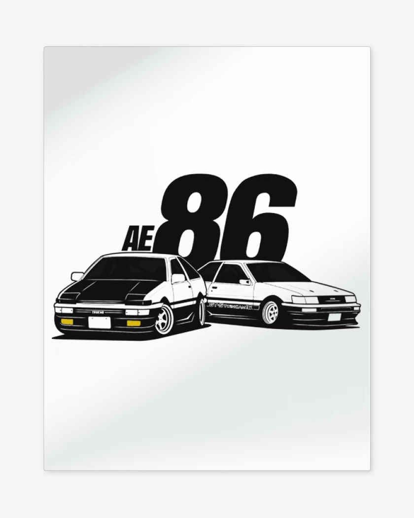 Print metalico Blanco de AE 86