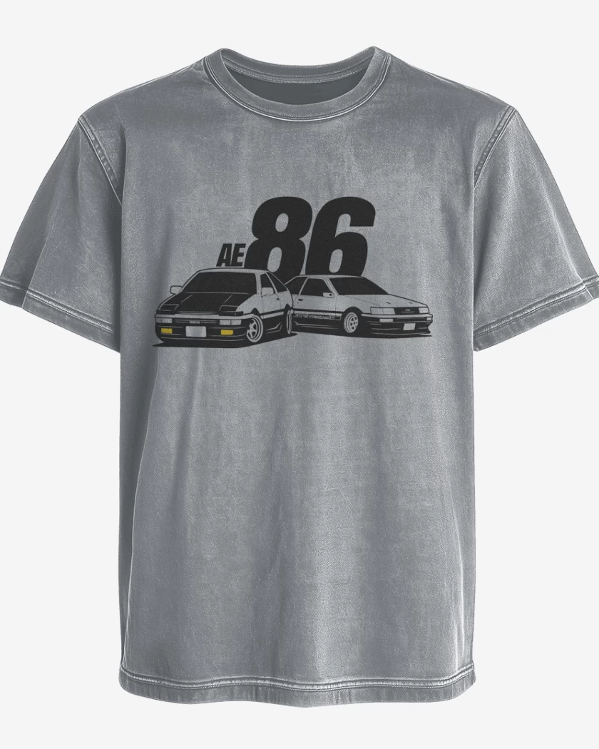 Polera desgastada Gris Melange de AE 86
