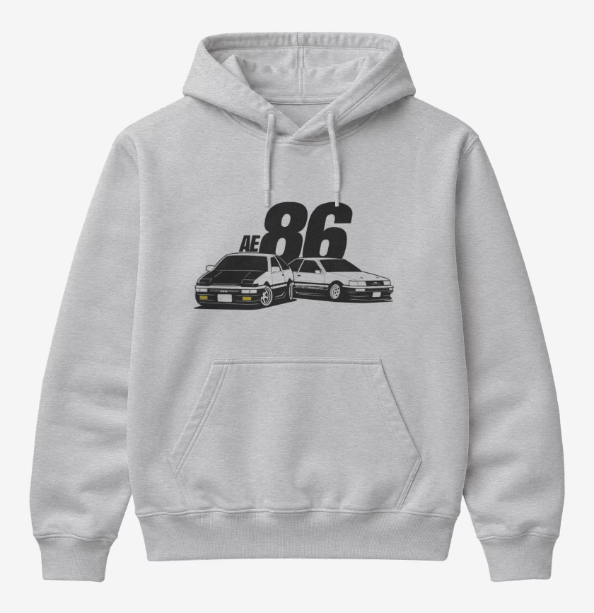 Poleron Canguro básico Gris Melange de AE 86