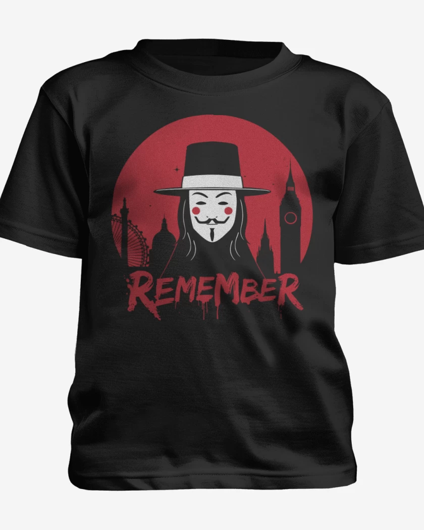 Polera de niño Negro de V - Remember