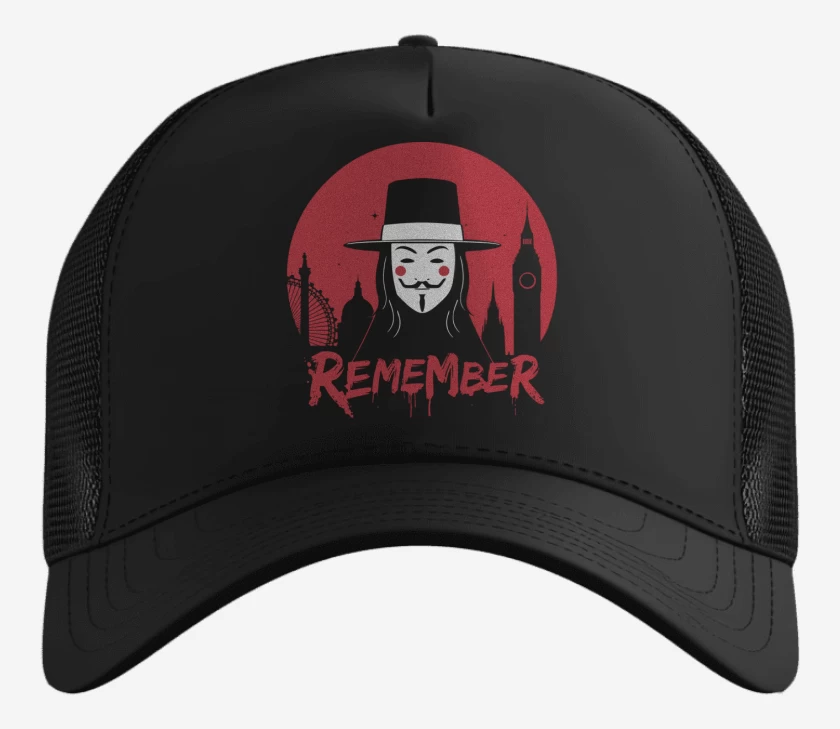 Gorro Negro de V - Remember