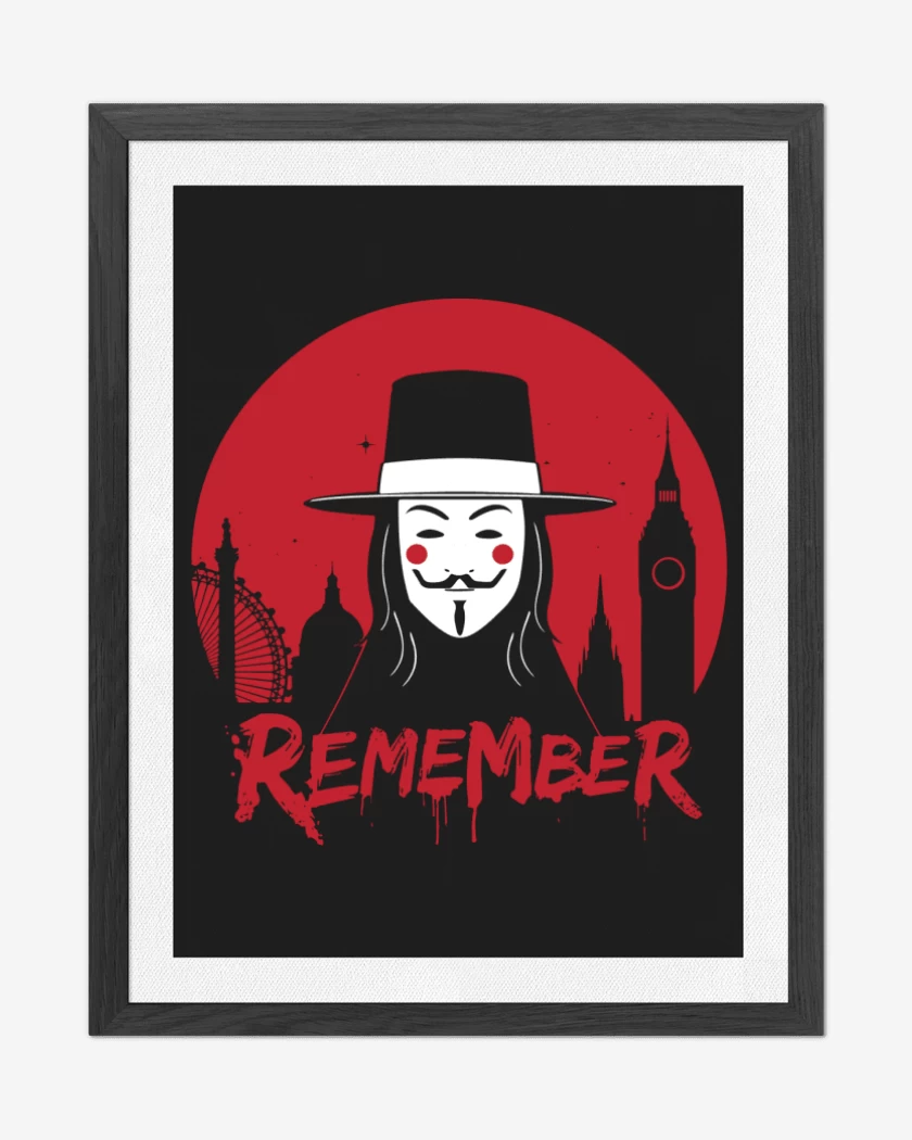 Cuadro decorativo Negro de V - Remember