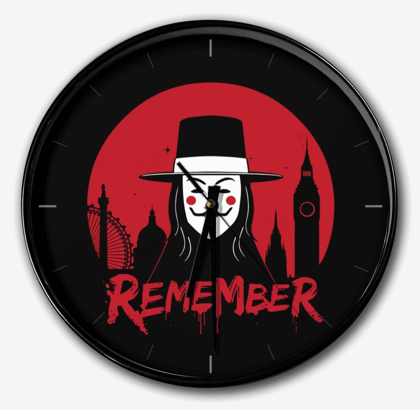 Reloj Negro de V - Remember