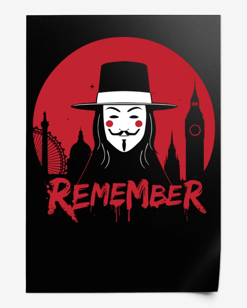 Print Negro de V - Remember
