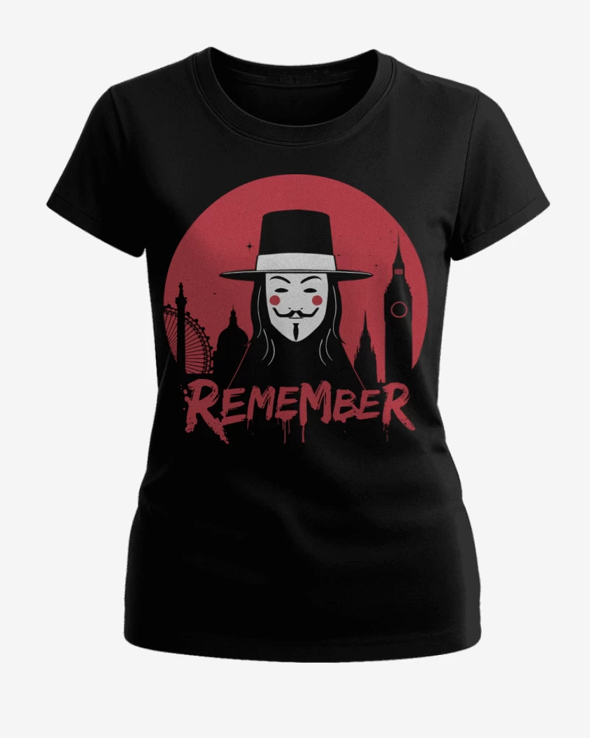 Polera de Mujer Negro de V - Remember