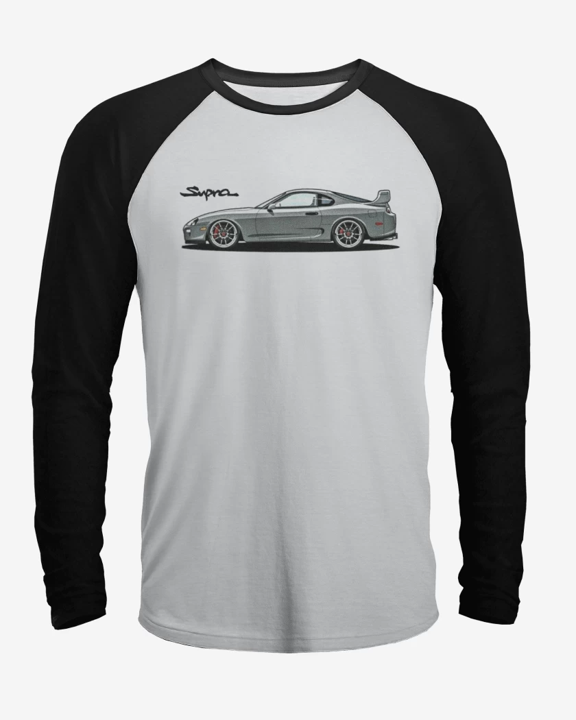 Polera Raglan Blanco / Negro de Supra