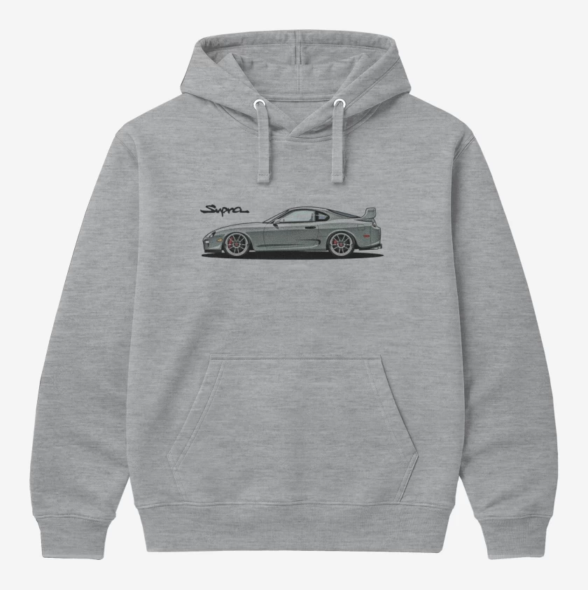 Polerón Canguro Gris Melange de Supra