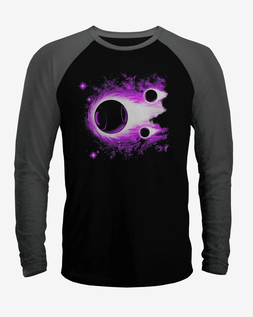 Polera Raglan Negro / Negro Heather de Fire sayayin
