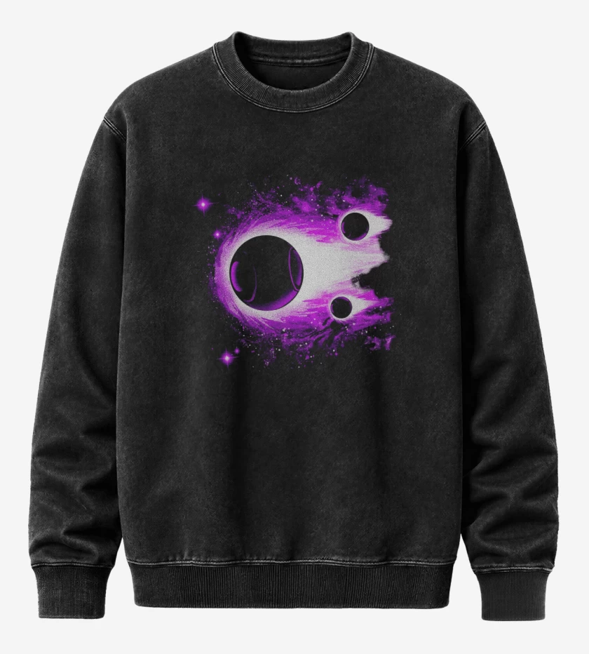 Poleron Polo Acid Wash Negro de Fire sayayin