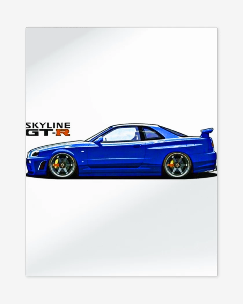 Print metalico Blanco de Skyline