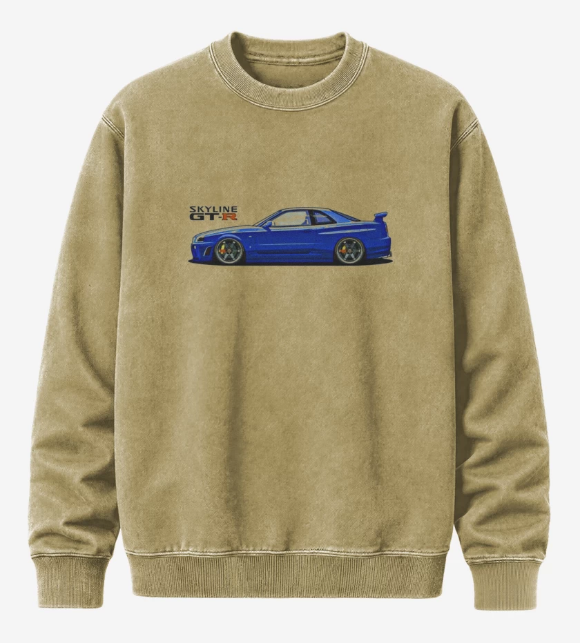 Poleron Polo Acid Wash Beige de Skyline