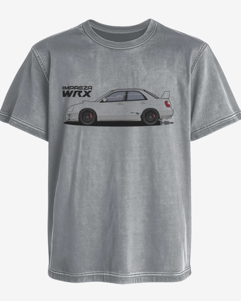 Polera desgastada Gris Melange de Impreza