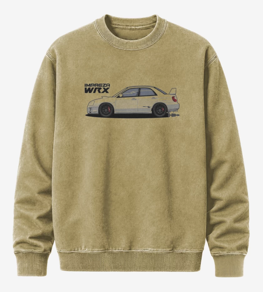 Poleron Polo Acid Wash Beige de Impreza