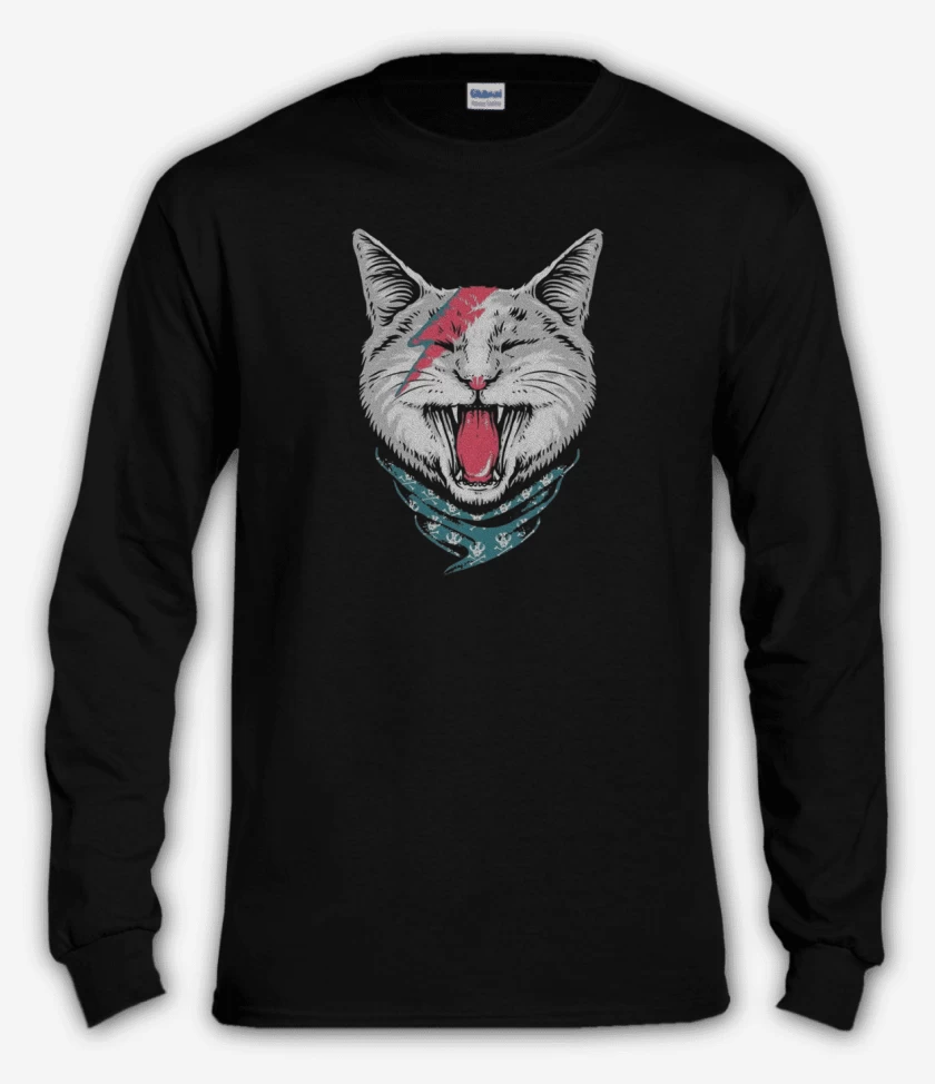 Polera manga larga Negro de Cat Bowie 
