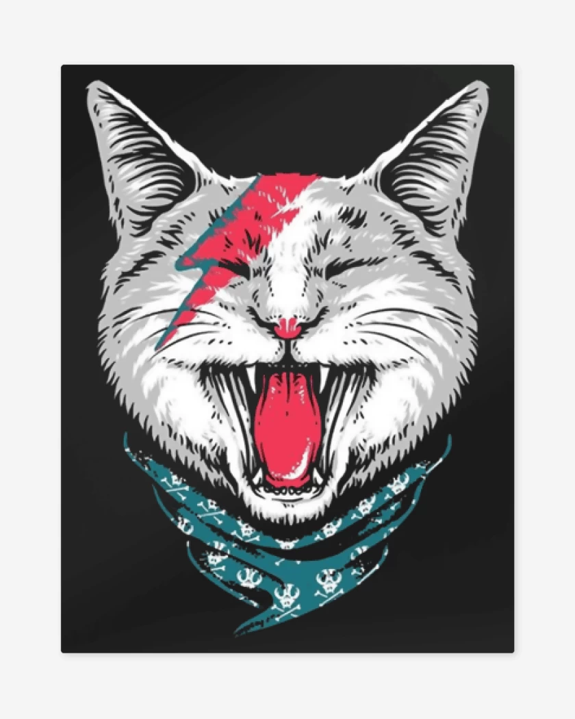 Print metalico Negro de Cat Bowie 