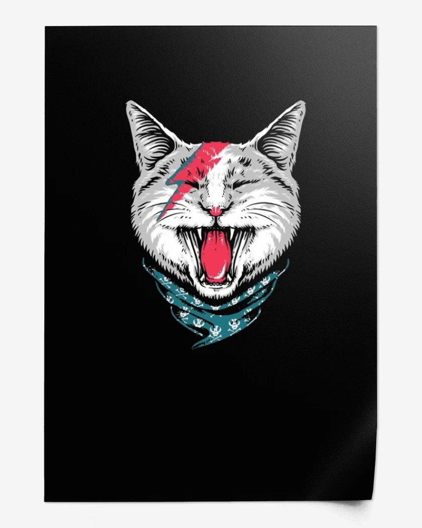 Print Cat Bowie 