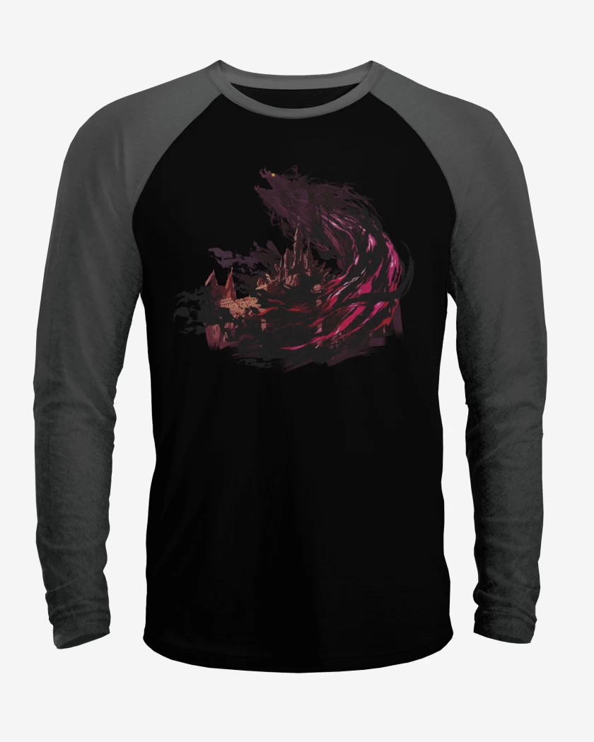 Polera Raglan Negro / Negro Heather de Calamidad